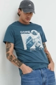 niebieski Jack & Jones t-shirt bawełniany