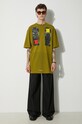 Βαμβακερό μπλουζάκι A-COLD-WALL* ACWMTS097 πράσινο AW22