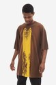 A-COLD-WALL* tricou din bumbac cu modele maro ACWMTS093