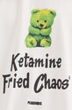 PLEASURES cotton T-shirt Ketamine white P22W002