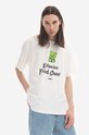 PLEASURES cotton T-shirt Ketamine P22W002 white