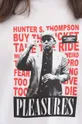 biały PLEASURES t-shirt bawełniany x Hunter S. Thompson No Smoking