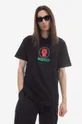 nero PLEASURES t-shirt in cotone x Hunter S. Thompson Badge Uomo