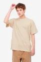beige Carhartt WIP cotton T-shirt Carhartt WIP S/S Marfa T-shirt I030669 ARTICHOKE Men’s