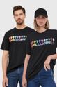 czarny Karl Lagerfeld t-shirt bawełniany 225W1780 Unisex