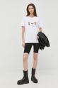 Karl Lagerfeld t-shirt bawełniany 225W1791 biały