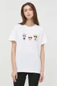 Karl Lagerfeld t-shirt bawełniany 225W1791 100 % Bawełna organiczna
