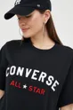 čierna Bavlnené tričko Converse