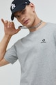 Bavlněné tričko Converse 10023876.A05 šedá