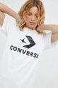 biały Converse t-shirt bawełniany