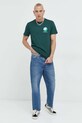 Îmbrăcăminte Kangol tricou din bumbac KAF22UTS220 turcoaz