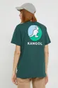 tyrkysová Bavlnené tričko Kangol
