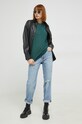 Kangol tricou din bumbac KAF22UTS218 turcoaz AW22