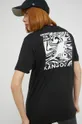 μαύρο Βαμβακερό μπλουζάκι Kangol