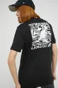 czarny Kangol t-shirt bawełniany