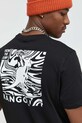 Kangol t-shirt bawełniany KAF22UTS218 czarny