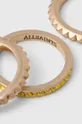 Prstenje AllSaints 3-pack zlatna