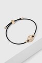 Δερμάτινο βραχιόλι Tory BurchMiller Slider επιχρυσωμένο μαύρο 144706.720