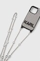 Karl Lagerfeld etui na telefon Iphone 14 pro 236W3899 srebrny AW23
