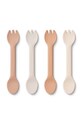 Liewood zestaw sztućców niemowlęcych 4-pack 4-pack różowy LW17396
