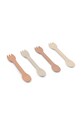 Liewood zestaw sztućców niemowlęcych 4-pack LW17396 różowy AW23