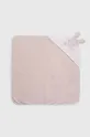 Βαμβακερή πετσέτα για μωρά United Colors of Benetton ροζ