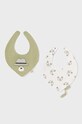 Mayoral Newborn śliniak niemowlęcy Gift box 2-pack Produkt niemowlęcy zielony 9326.1D.Newborn.9BYX