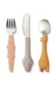 Liewood zestaw sztućców niemowlęcych 3-pack 3-pack pomarańczowy LW17402