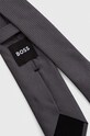 Шовковий галстук BOSS 50499566 сірий AW23