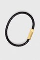 Δερμάτινο βραχιόλι Guess μαύρο JUXB03.240JW