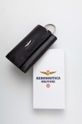 Шкіряний чохол для ключів Aeronautica Militare чорний AM108