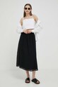 Dkny top din bumbac E3DM0S08 alb AW23