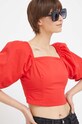 Dkny top czerwony E3EM0S29