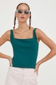 Abercrombie & Fitch top z elastanem zielony KI140.3425.370