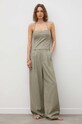 Gestuz top din amestec de in 10908106 verde AW23