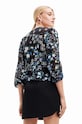 Блузка Desigual 23WWBW06 WOMAN WOVEN BLOUSE LONG SLEEVE 23WWBW06 тёмно-синий AW23