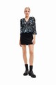 Блузка Desigual 23WWBW06 WOMAN WOVEN BLOUSE LONG SLEEVE тёмно-синий 23WWBW06