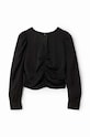 Блузка Desigual 23WWBW32 WOMAN WOVEN BLOUSE LONG SLEEVE 23WWBW32 чорний