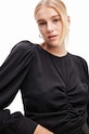Μπλουζάκι Desigual 23WWBW32 WOMAN WOVEN BLOUSE LONG SLEEVE 23WWBW32 μαύρο AW23