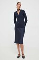 Max Mara Leisure bluzka 2339461336600 granatowy AW23