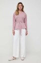 Max Mara Leisure bluzka z elastanem różowy 2339461536600