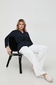 Блузка Max Mara Leisure 2339461536600 темно-синій AW23