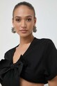 Ρούχα Βαμβακερό τοπ Pinko 102475.A1DN μαύρο