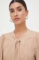 Pinko camasa din amestec de matase bej 102168.8889