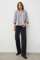 BA&SH bluza z domieszką lnu 1H23SMIN niebieski AW23