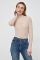 Bardot bluzka aplikacja beżowy 58843TB.NUDE