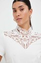 Morgan tricou din bumbac alb DMAGO.OFF.WHITE