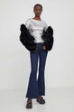 Blúzka Abercrombie & Fitch KI140.3580.905 čierna AW23