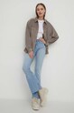 Hollister Co. koszula bawełniana KI340.3208.800 beżowy AW23