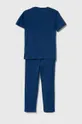 Otroška bombažna pižama Calvin Klein Underwear mornarsko modra